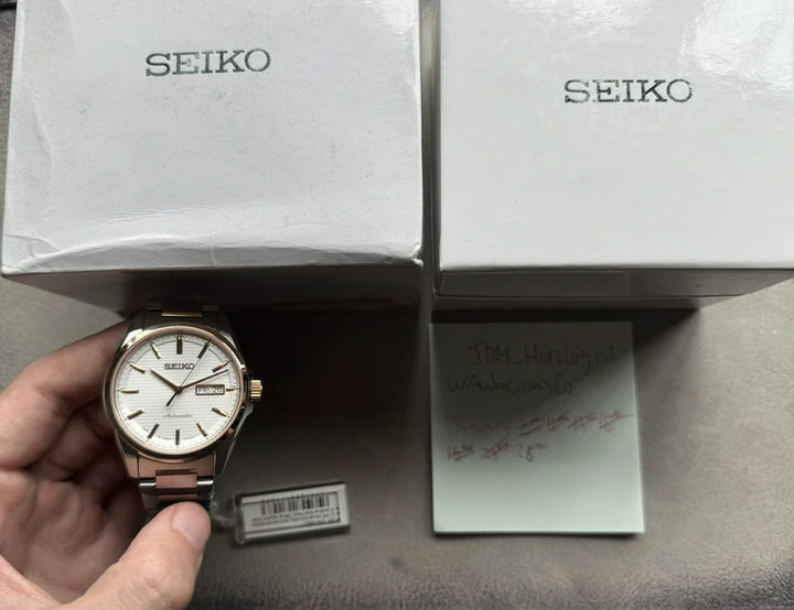 Seiko SRP468 RG "Waffle Dial"