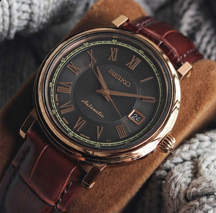 Seiko SARY008 Rose Gold "Black Guilloche"