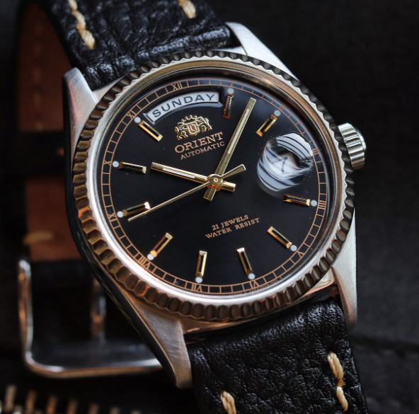 Orient First Generation Day-Date FEV03001BY (Black)