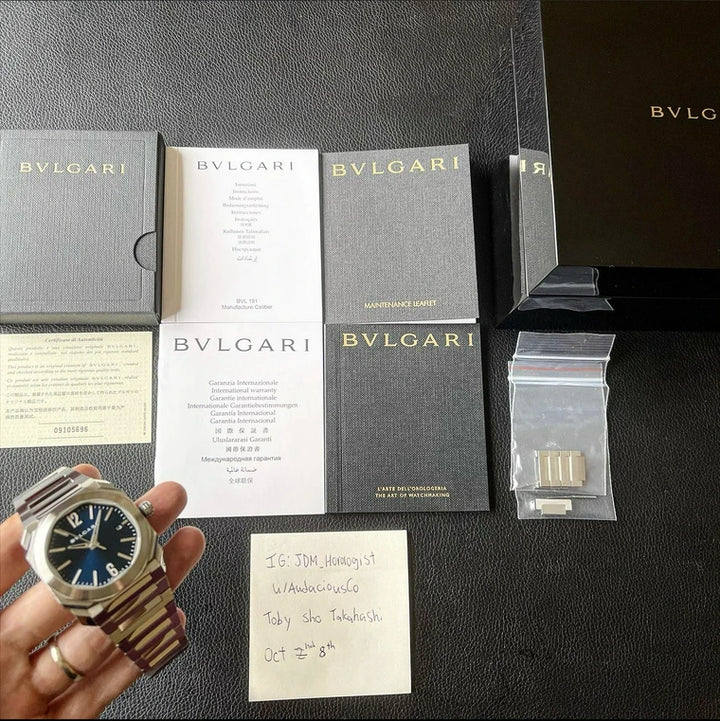 Bvlgari Octo Solo Tempo Ref. BGO38C3SSD ( Blue Dial )